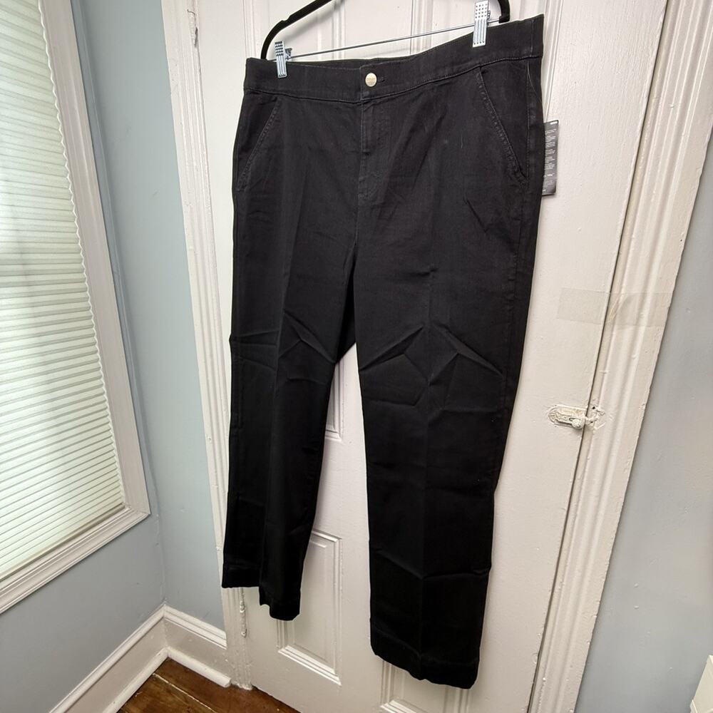 Denim & Co Signature Perfect Flex Trouser Jeans Womens 18W Black NWOT